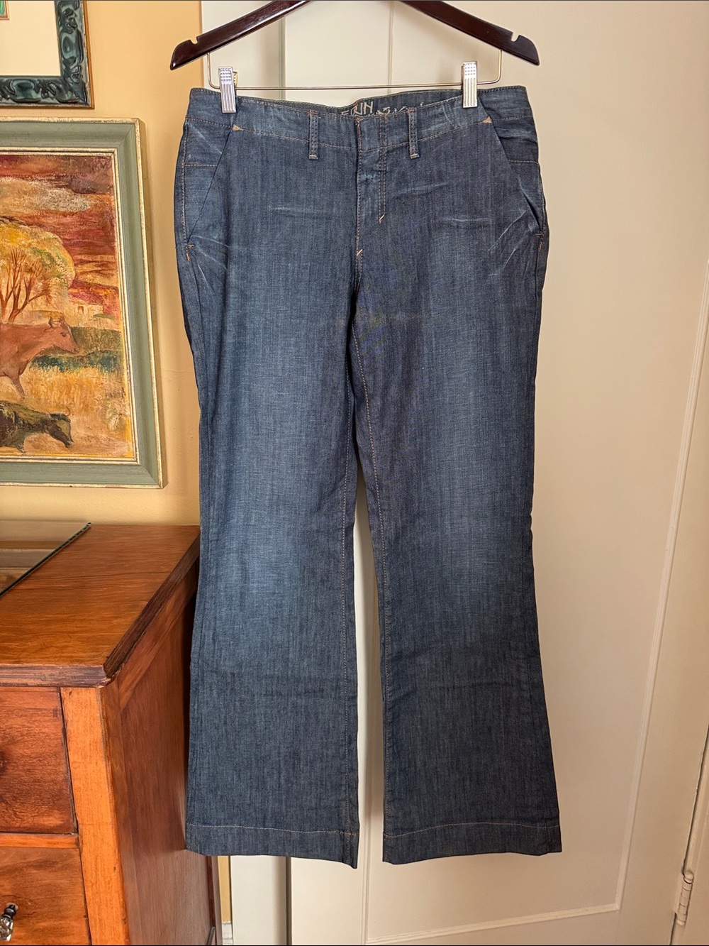 EDUN Dark Blue Wide-Leg Jeans